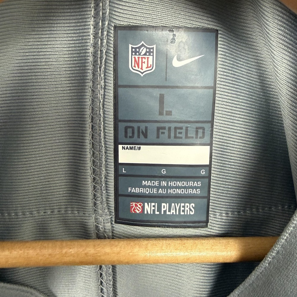 Seattle Seahawks Jersey Mens Large Gray NFL Football DK Metcalf #14 Nike L - Picture 3 of 16